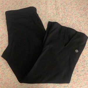 Lulu lemon cropped black flare pants